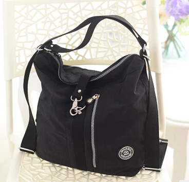 Модная Водонепроницаемая нейлоновая сумка через плечо, Женская многофункциональная сумка-слинг, женские сумки через плечо, женские сумки - Цвет: Black