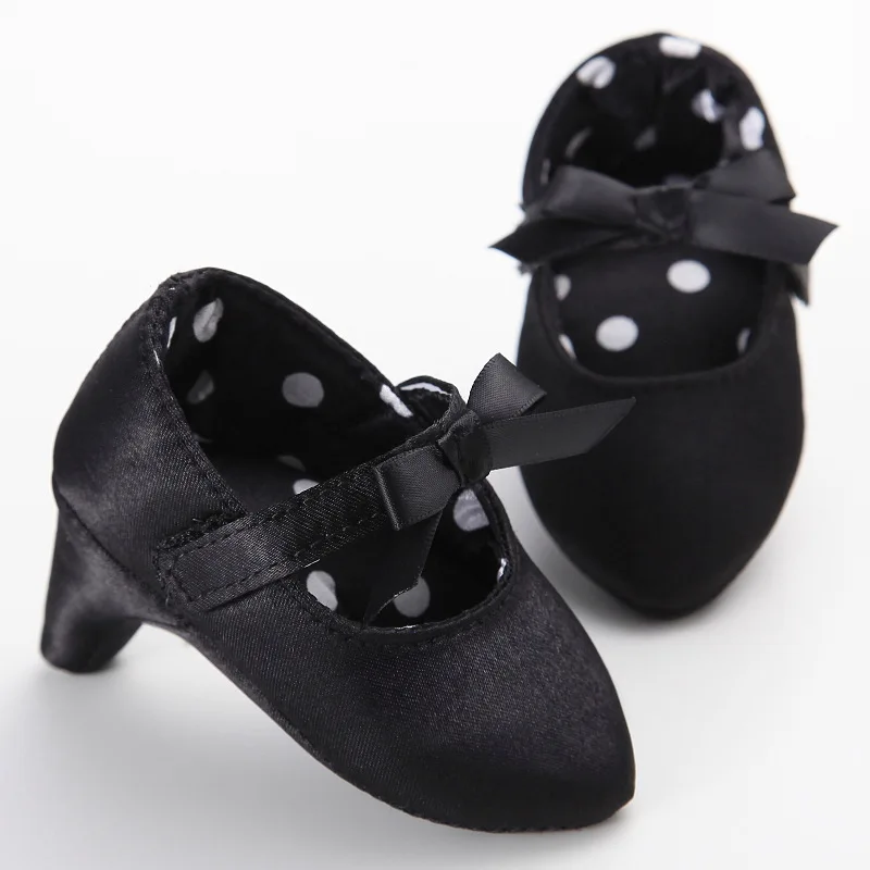 Newborn Baby Girl Princess High Heels Soft Sole Shoes First Walkers Toddler Kids Infantil Bow Leopard Anti-slip Shoes Mocassins