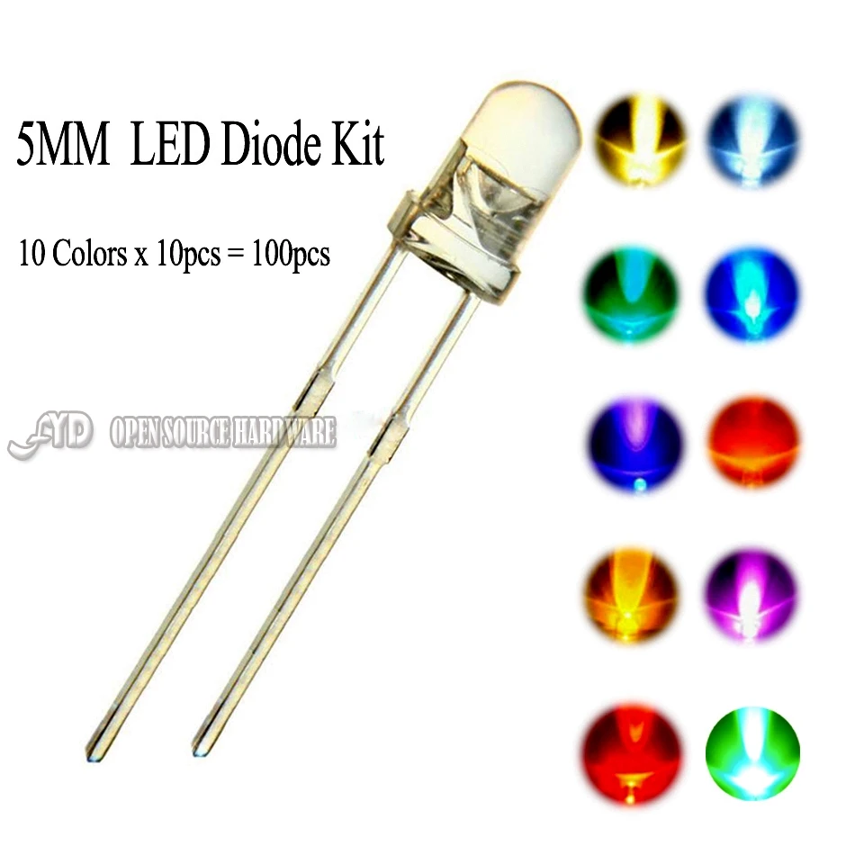 Diode led 5mm various colours
