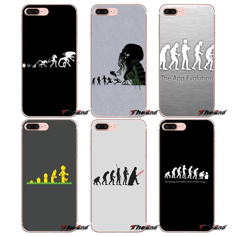 funny human evolution For Huawei Honor 7X V10 6C V9 6A Play 9 Mate 10 Pro Y7 Y5 P8 P10 Lite Plus GR5 2017 TPU Transparent Covers | Мобильные