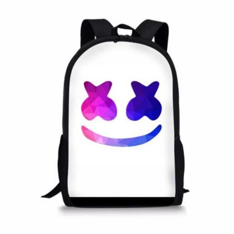 

School Bags marshmello Pattern Printed for High School Boys Girls dj Children's Backpack for Teenager Bags for kids School