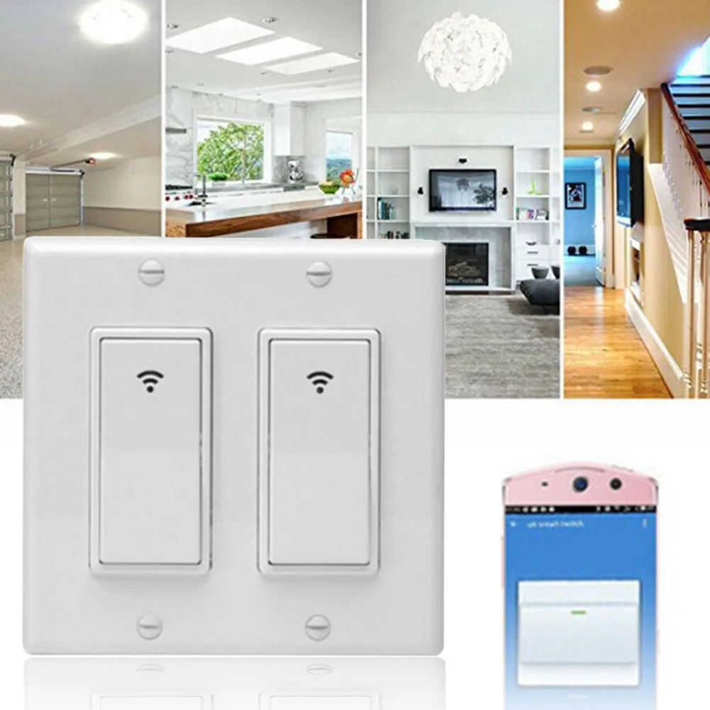 

Automation APP Remote Smart WIFI Us Standard Touch PC Voice Control Accessories Light Wall Switch Panel Home Timing For Alexa