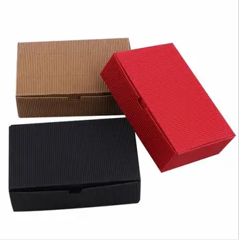 

10pcs /18.2*12*5CM Black Red Kraft Paper Corrugated Mooncake Boxes Cake Box Food Packaging Gift Box