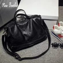 2019 Large Capacity Women Bags Shoulder Tote Bag soft PU Motorcycle Messenger bags casual handbags Top-handle bags Sac a main 2019 Large Capacity Women Bags Shoulder Tote Bag soft PU Motorcycle Messenger bags casual handbags Top-handle bags Sac a main