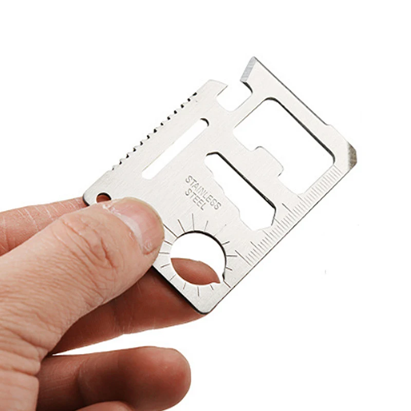 Creative Outdoor Camping Tool Card / 11 Multifunction Swiss Army Knife Card / Camping Card
