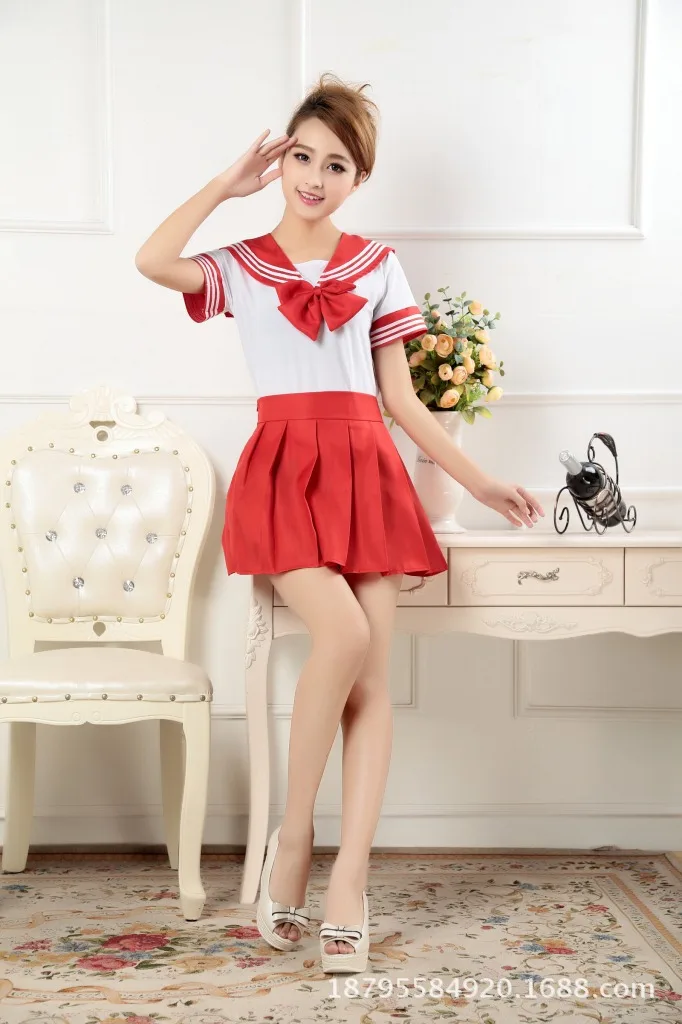 Корейская школьная форма для девочек японских студентов в морском стиле матроска футболка + юбки Большие размеры Lala болельщик одежда