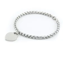 Браслет из нержавеющей стали с сердечками для женщин, пустые мини-браслеты высокого качества