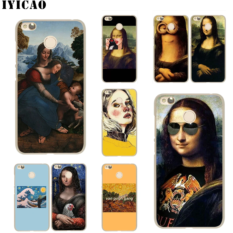 Жесткий чехол с рисунком IYICAO Ван Гог Мона Лиза для Redmi 8A 6A 4A S2 Note 7 3 4 4X6 5 Pro 5A Prime Plus