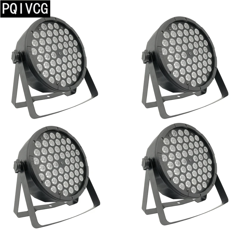 

4pcs/lot RGB 3in1 54x3w Led Par Lights flat par light DMX512 Full Color DJ par Professional stage lighting equipment