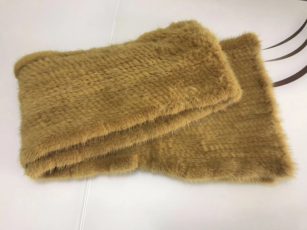 Modern fashion Mink Fur Shawl Good Gift 100%natural Real Mink Fur Scarf Winter warm Mink Scarf Hand Knitted Mink Scarf