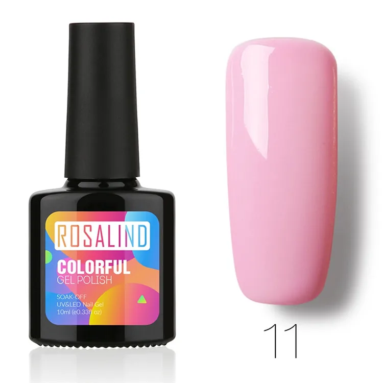 ROSALIND, 10 мл, цветной Цветной Гель-лак, профессиональный, замачиваемый, УФ светодиодный набор с блестками для маникюра, Полупостоянный лак для ногтей - Цвет: RB11