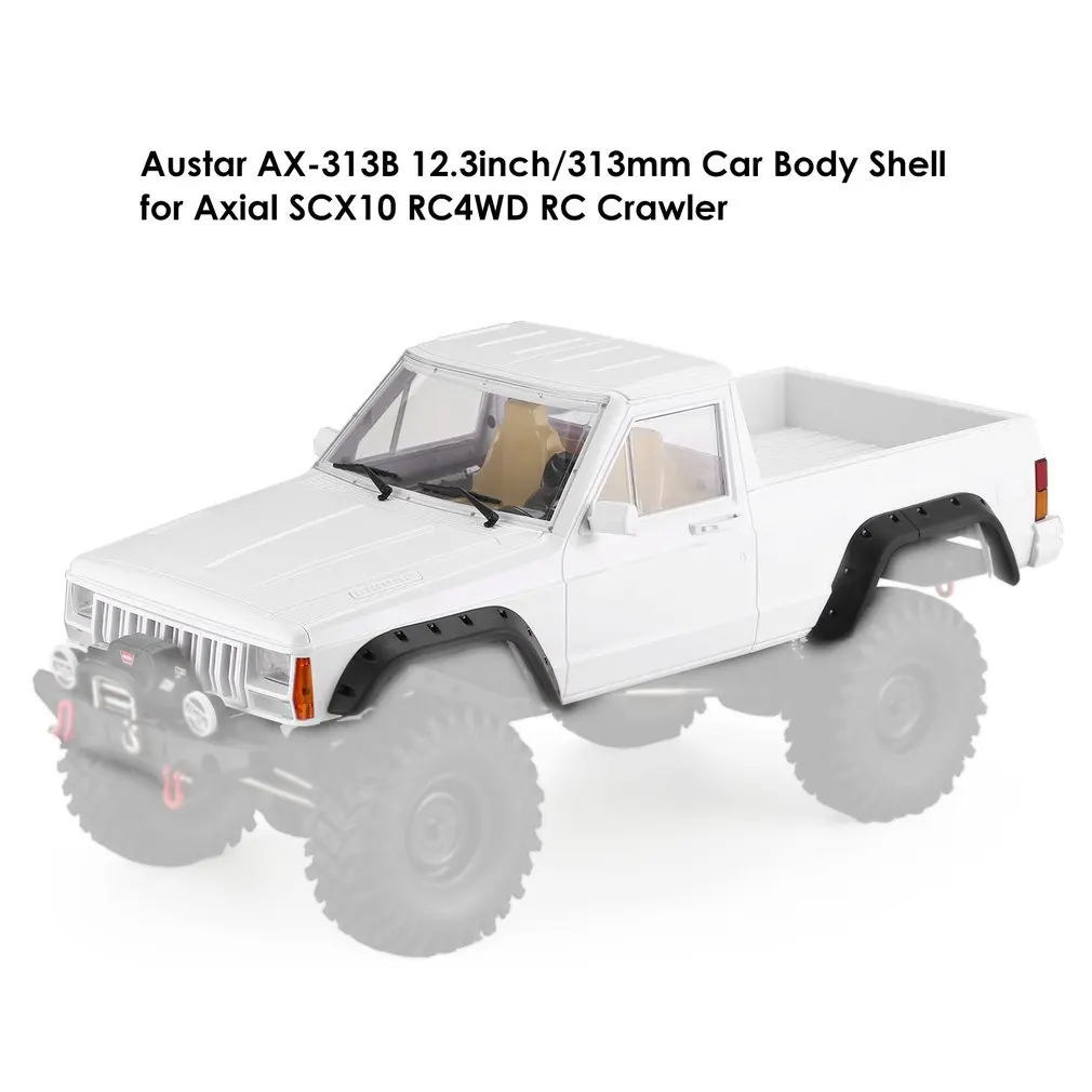 

RC Car Shell AX-313B 12.3inch Wheelbase Pickup Body Shell DIY Kit for 1/10 RC Truck Crawler Axial SCX10 & SCX10 II 90046 90047