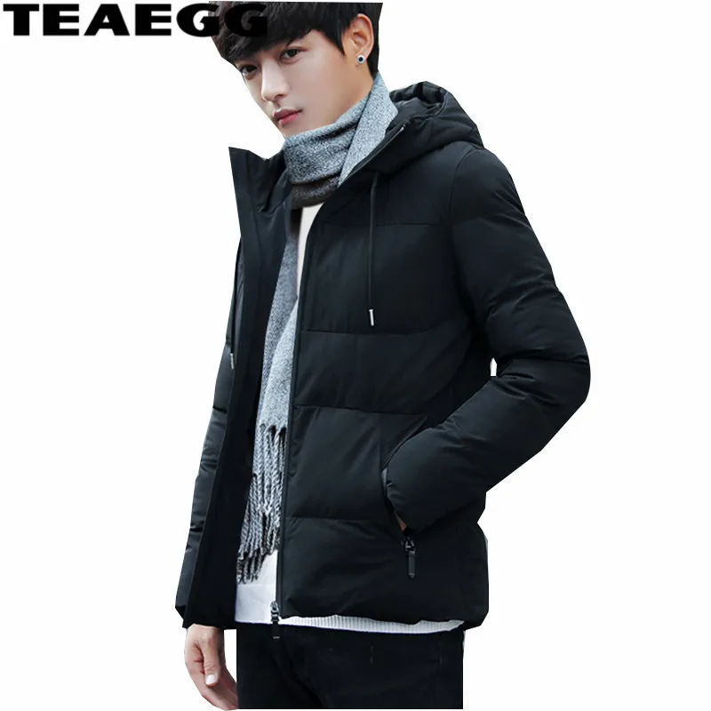 TEAEGG Outwear Mens Winter Parkas 2019 Plus Size Thick Cotton Short Black Winter Coat Men Jackets  Male Coats Blouson HommeAL495