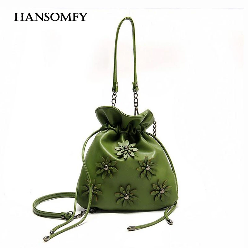 Hansomfy carteras mujeres casual cadena de la cadena bolsas dama de la moda flor decorar cruz bady bolso femenino del mensajero del bolso de hombro mujer|fashion shoulder bags|messenger shoulder bagshoulder bags -