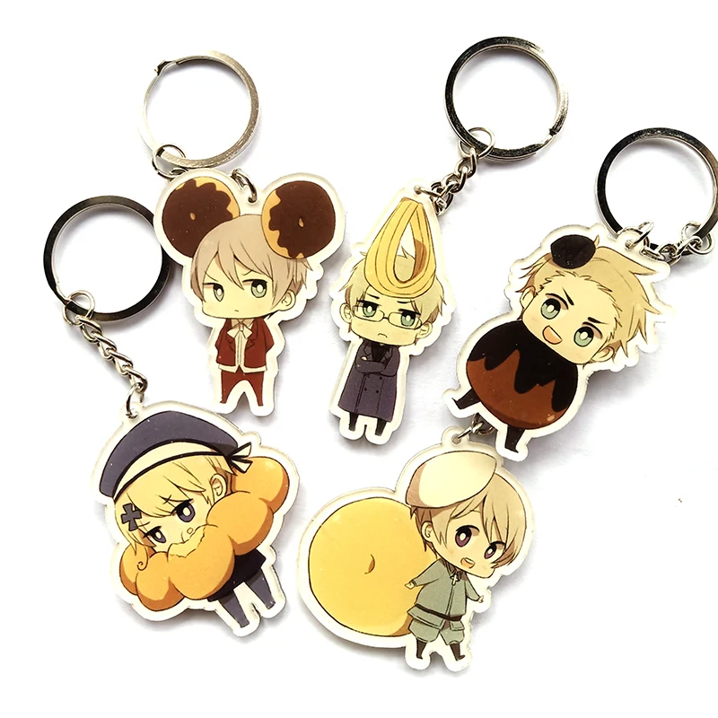 APH Hetalia Axis Powers THE BEAUTIFUL WORLD Rubber Strap Keychain Key Ring Charm 