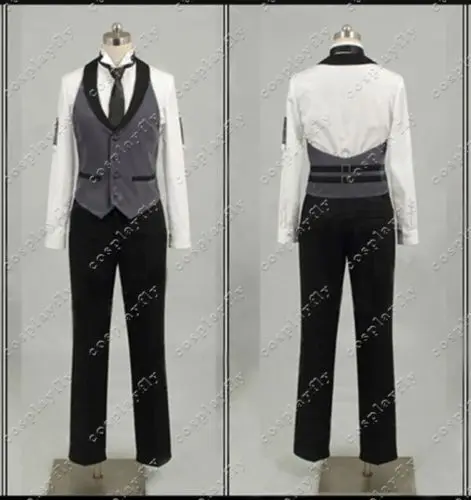 S XL Черный Дворецкий 2 Kuroshitsuji Себастиан диакон черная куртка Униформа Мужская