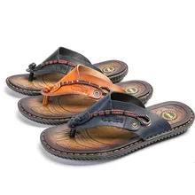 Популярные летние пляжные шлепанцы с круглым носком; мужские Вьетнамки; высококачественные пляжные сандалии; zapatos hombre; Повседневная обувь; Прямая ; 10