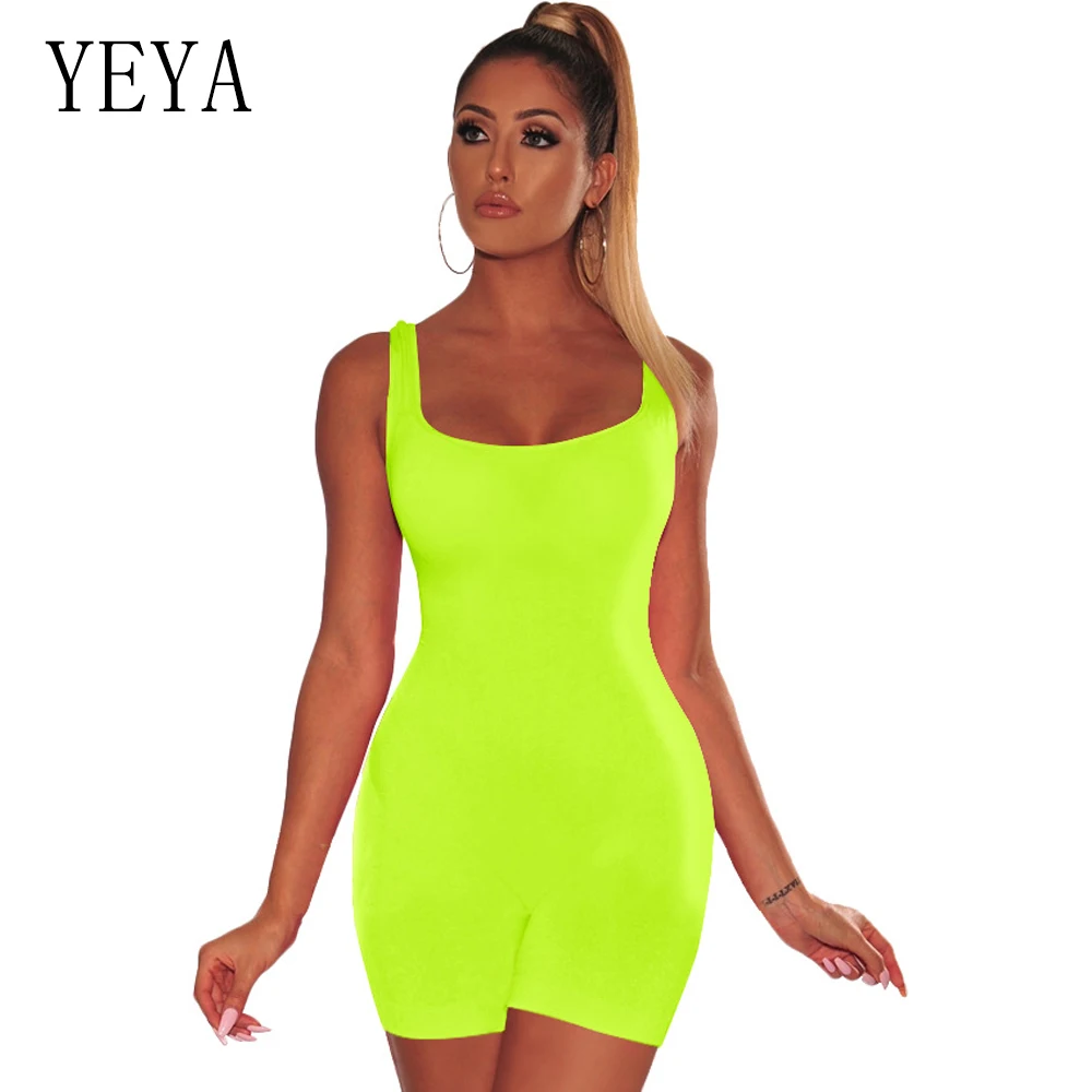 neon short jumpsuit