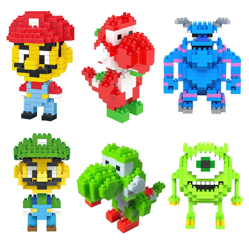 

Super Mario Bros Monsters University Loz Diamond Blocks Small Blocks Building Block Bricks Toys 3D Assembly Figures Model Nano