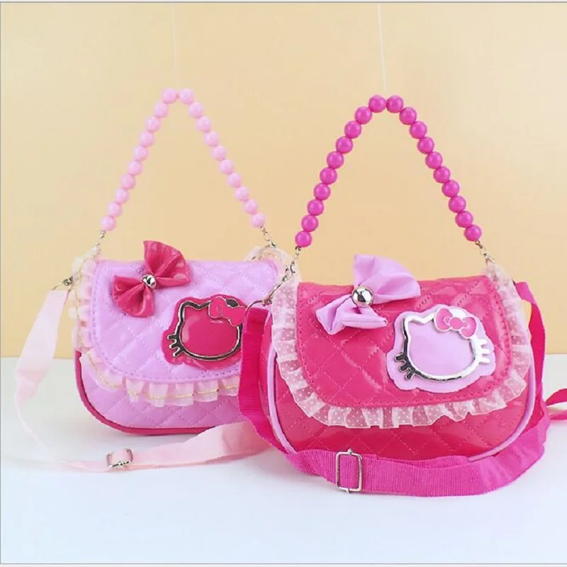 

New Cartoon Hello Kitty Messenger Bag Women Mini Shoulder Bags Female Plush Crossbody Bag For Girls Children