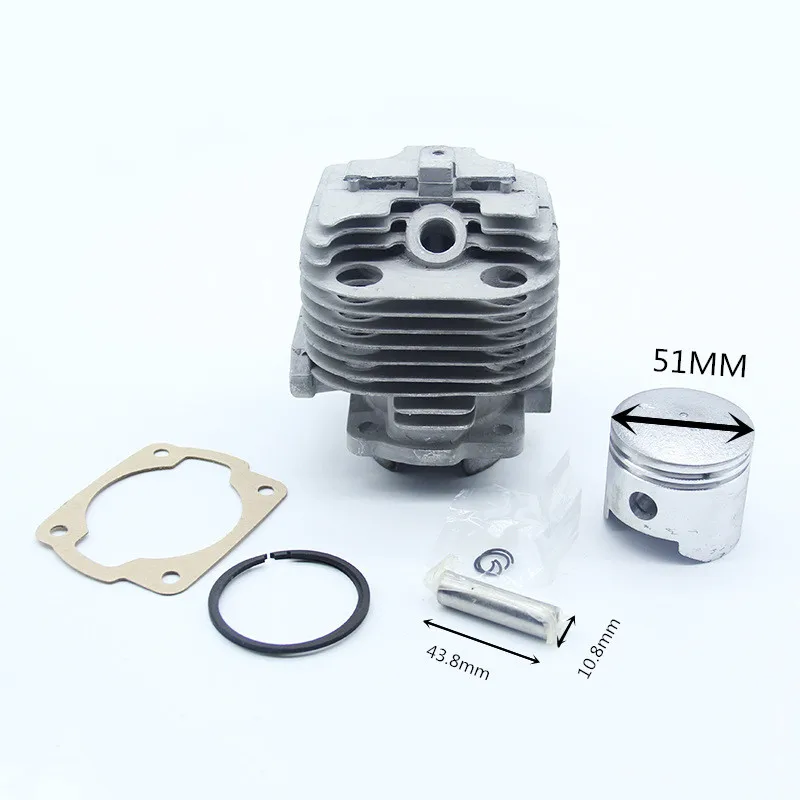 

51MM YD-78 CYLINDER KIT FOR 1E51F-1 51F-1 YD78 YD81 BH29 8100 8500 78cc CHAINSAW 6MF-28 30 BLOWER ZYLINDER KOLBEN PISTON RING