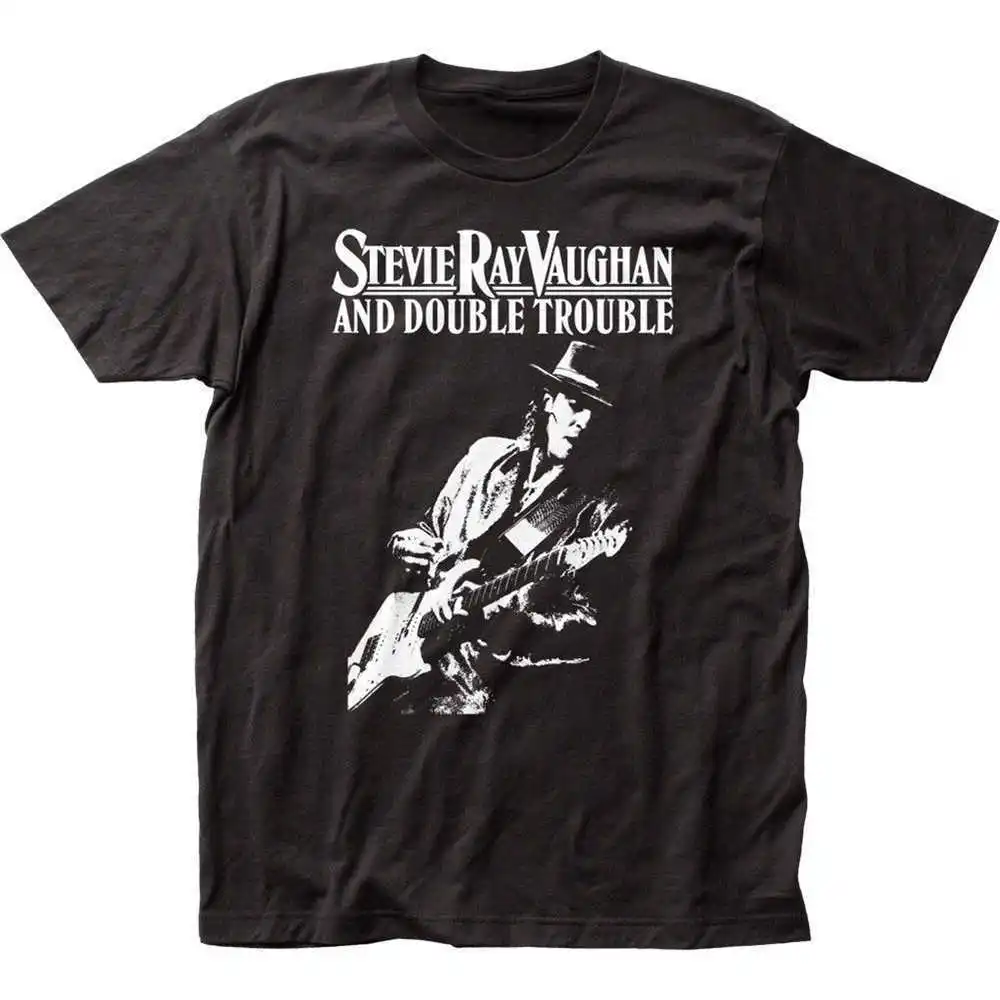 Повседневное футболка мужской шаблон Аутентичные Stevie Ray Vaughan Live живой альбом Record