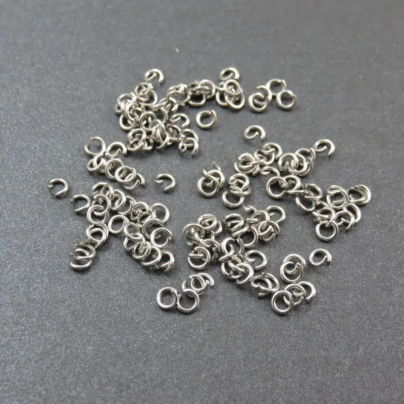 3Colors 0.7mm*4mm Stainless Steel Jump Rings & Split Rins For DIY