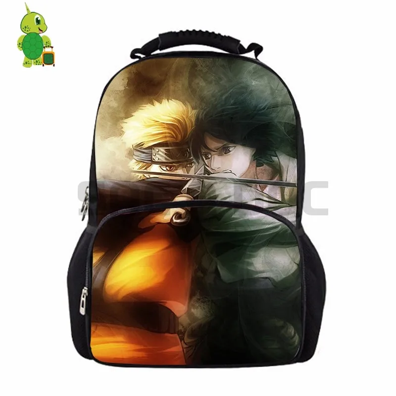 Аниме Наруто рюкзак Наруто Саске Какаши печатных школьная сумка для подростков мальчиков девочек путешествия рюкзак большой емкости сумки для ноутбука - Цвет: 8