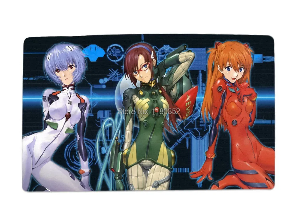 Neon Genesis Evangelion EVA Characters Desk & Mouse Pad Table Play Mat (Asuka & Rei & Mari 5
