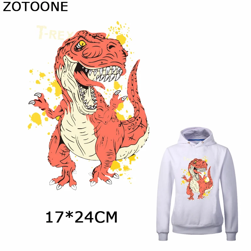 ZOTOONE Jurassic Park Iron on Patches for Clothing Dinosaur Transfer Patch Clothes T-Shirt Stickers DIY Decor Appliques E | Дом и сад
