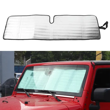 

Car Windshield Sunshade Heat Shield Sun Visor Foil Mat Aluminium Windshield Sunshade Car Styling for Jeep Wrangler 2007-2017