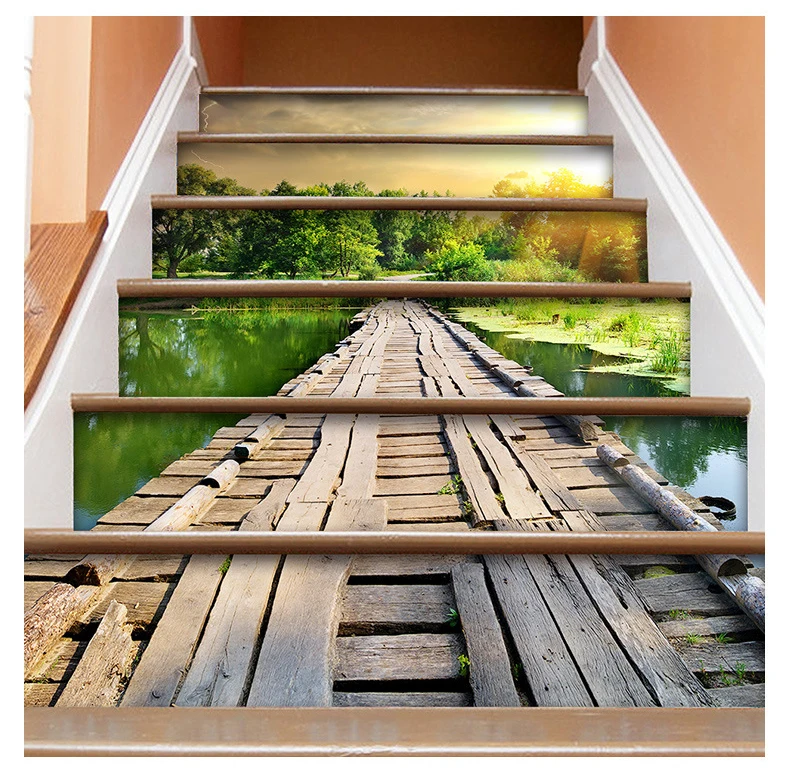 Домашние лестницы декорации самоклеющиеся наклейки, близко к природе, пункт № XH-DLT