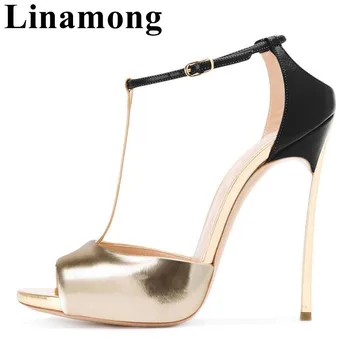 

2019 Newest Peep Toe Slingback Metal Heel Sexy Thin High Heel And Peep Toe Summer Mixed Color Fashion Women Sandals Shoes
