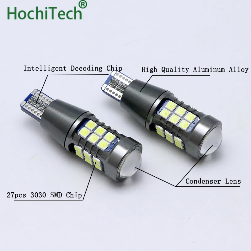 Сверхъяркая светодиодсветодиодный лампа T15 W16W 921 912 без ошибок для резервного