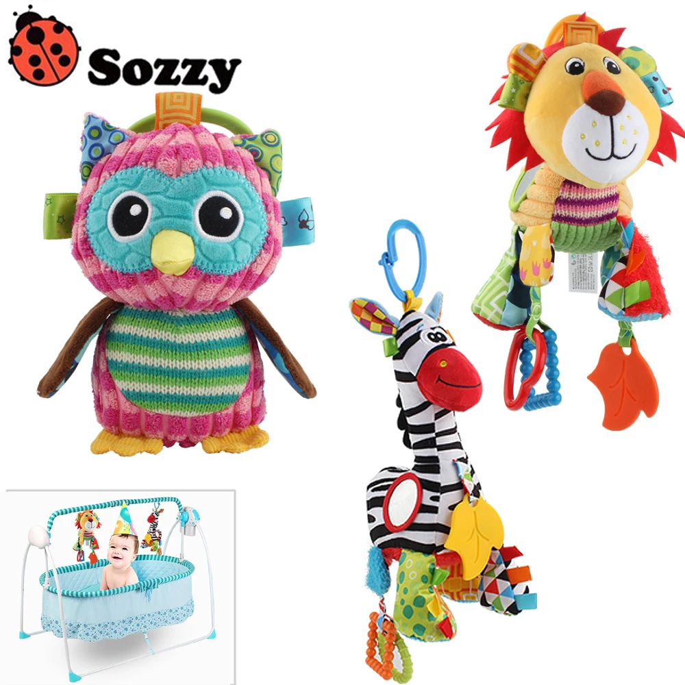 

Sozzy Baby Rattle Ring Bell Baby Toy Soft Plush Elephant Crib Bed Hanging Animal Teether Animal Infant Early Educational Doll