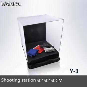 

Y-3 50cm studio, square shed, send 4 colors background cloth, foldable jewellery, advertising photography CD50 T08