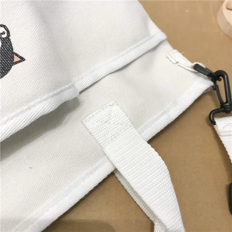 Menghuo High quality canvas cartoon handbag Large capacity Shoulder Bag Preppy Style Ladies Shopping Travel Casual Totes Bags (4)1