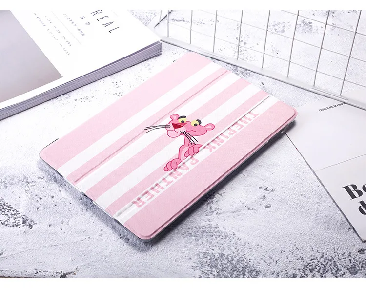 Ультратонкий легкий розовый чехол с рисунком для нового iPad 9,7 iPad 10,2 10,5 Funda Stander Smart Cover для iPad Air1 Air2 A1474