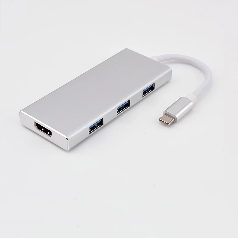 

3Pcs Type - c to hdmi/USB3.0 HUB/SD TF Card converter Multi-function portable converter male female adapter plug