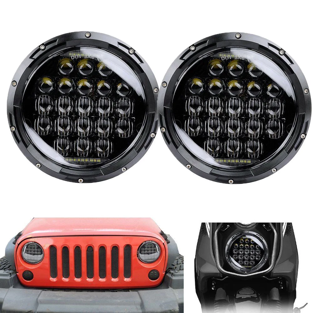 

Dot Approved 7 inch Headlight For Jeep Motor LED Headlights with White DRL For Jeep Wrangler 97-2017 JK LJ Tj