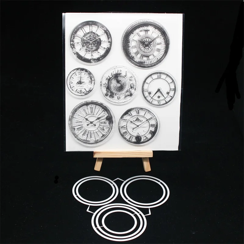 

KSCRAFT Clocks Metal Cutting Dies or Stamp for DIY Scrapbooking/photo album Decorative Embossing DIY Paper Cards
