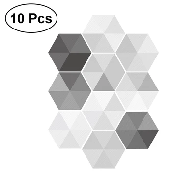 

10Pcs Simple Geometry Wall Sticker Mosaic Hexagon Floor Sticker Waterproof Tile Sticker DIY Home Wall Sticks(230x200mm)