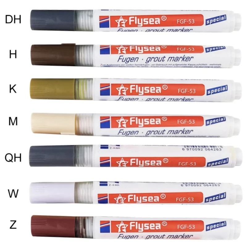 

White Wall Porcelain Tile Gap Repair Color Pen Tile Refill Grout Pen Waterproof Mouldproof Filling Agents