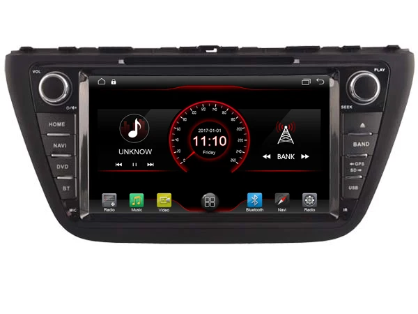 Sale Navirider car dvd player multimedia autoradio android 8.1 wifi gps navigation for Suzuki SX4 S Cross 2014-2015 headunits stereo 2