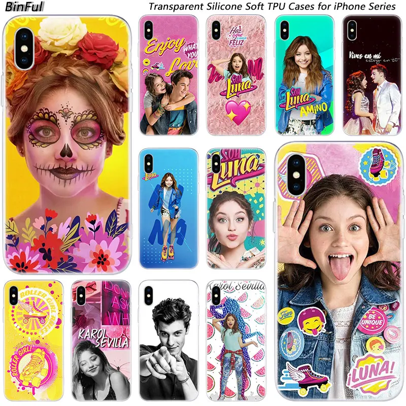 Мягкий силиконовый модный прозрачный чехол Soy Luna для Apple iPhone 11 Pro XS MAX XR X 7 8 Plus 6 6s 5 5C