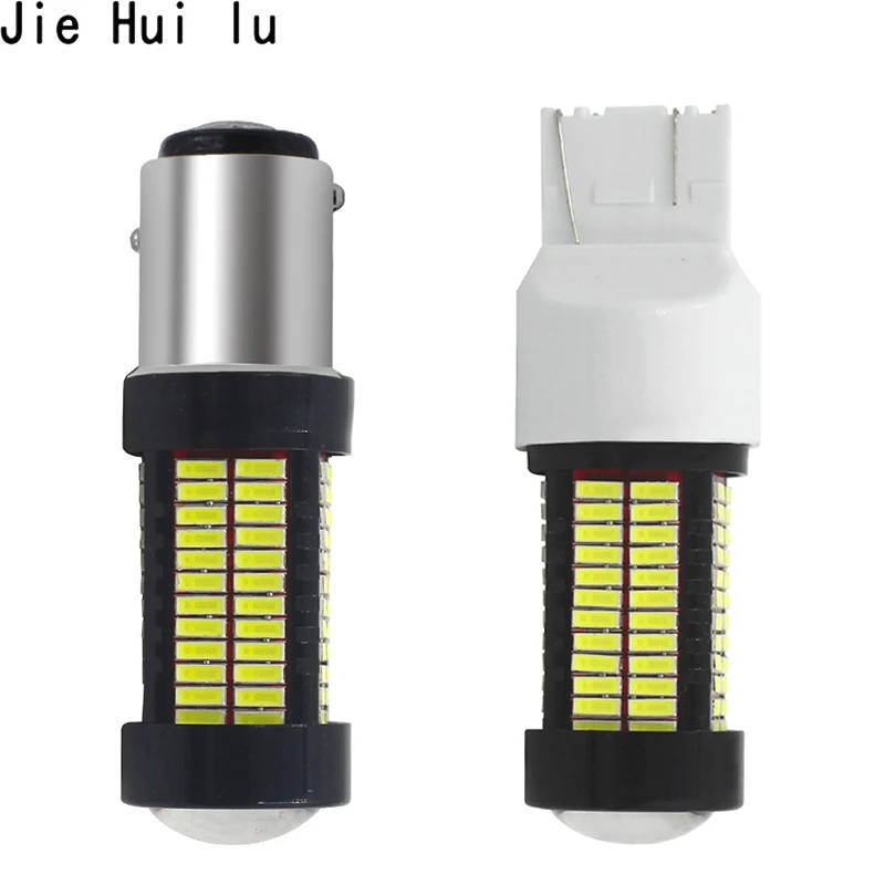 

1 Piece 1156 BA15S 1157 BAY15D 7440 7443 T20 S25 4014 106 SMD Turn Signal Tail Lights 12V 24V 1900Lm Car Styling White Amber Red