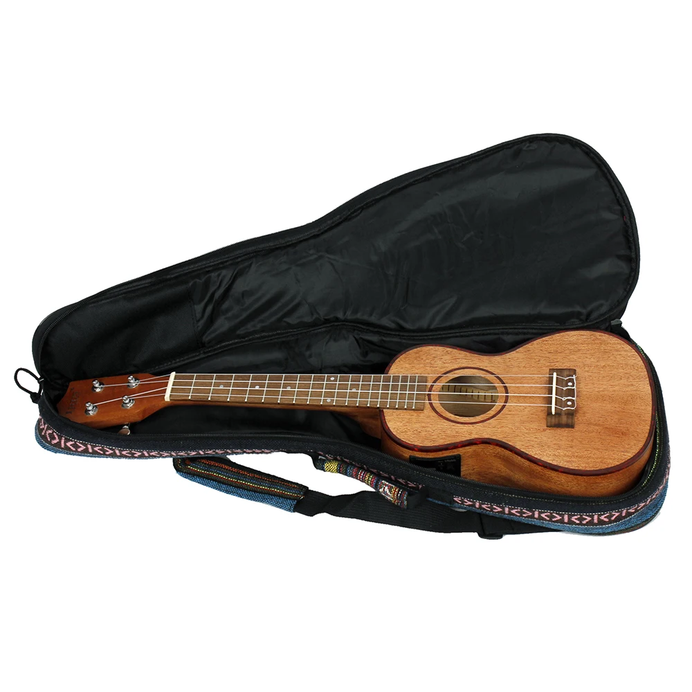 Colourful tracolla regolabile ukulele case confortevole maniglia di trasporto Ukulele imbottitura spessa e enhanced Glide zipper Uke case 26 In Red