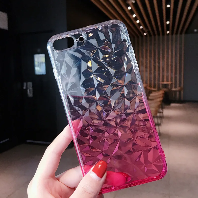 

Sinzean 100pcs for IPHONE XS MAX/XR Crystal Colorful TPU Case For IPHONE 8/7 Plus/6s/5s Diamond Clear Soft Silicone Case Cover