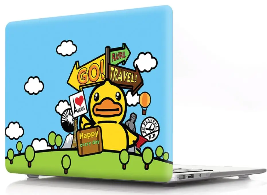 Yellow Duck Print Pattern Protective Hard Shell Sleeve for Apple Macbook Air 11 Pro 13 12 15 Cover Case for Mac 11.6 13.3 15.4