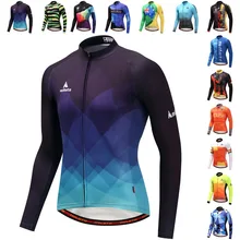 Men Pro Cycling Long Sleeve Jerseys Spring Autumn Bike Wear Cycling MTB Clothing Ropa Maillot Ciclismo Shirts Wear Bike Jersey